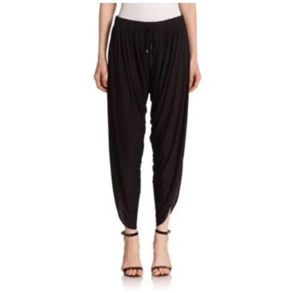 Women's Black Haute Hippie Soft Harem Pants